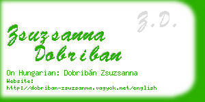 zsuzsanna dobriban business card